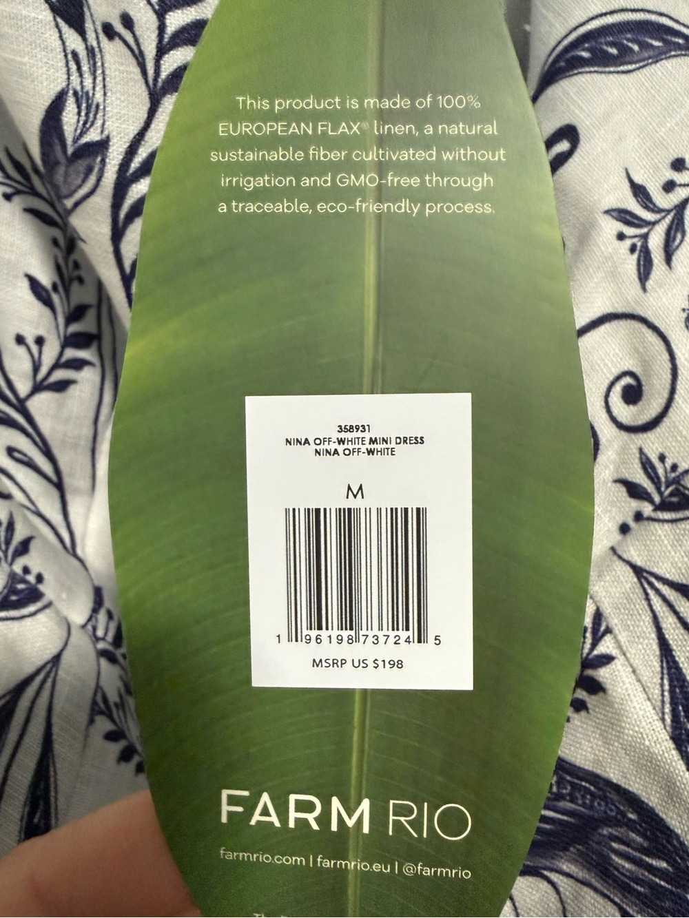 FARM Rio Off-White Nina Mini Dress - Picture 4 of 6